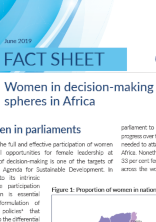 Fact Sheet -  Women in decision-making spheres in Africa