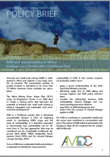 Policy Brief: ASM and Sustainability in Africa - Linkages as a Sustainable Livelihood Tool