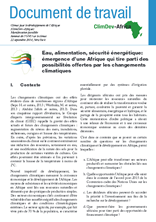 Eau, alimentation, sécurité énergétique - Émergence d’une Afrique qui tire parti des possibilités offertes par les changements  climatiques