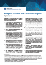 An empirical assessment of AfCFTA modalities on goods An empirical assessment of AfCFTA modalities on goods