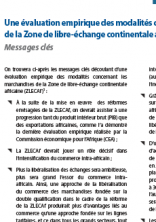 Une évaluation empirique des modalités concernant les marchandises de la Zone de libre-échange continentale africaine (ZLECAf)