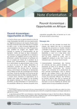 Pouvoir économique : Opportunités en Afrique