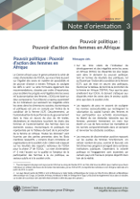 Policy Brief 3 - Political Power: Women’s Agency in Africa