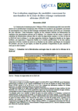 Une évaluation empirique des modalités concernant les marchandises de la Zone de libre-échange continentale africaine (ZLECAf)