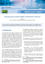 Enhancing gender equality with the Continental Free Trade Area Enhancing gender equality with the Continental Free Trade Area