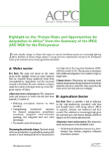 Future Risks and Opportunities for Africa from AR5 WGII EN Future Risks and Opportunities for Africa from AR5 WGII EN