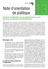 Note d’orientation de politique 13 : Financer l’adaptation par un prélèvement sur les services de transports internationaux