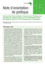 Policy Brief 15 The Paris Agreement - The future relevance of UNFCCC backed carbon markets for Africa Policy Brief 15 The Paris Agreement - The future relevance of UNFCCC backed carbon markets for Africa