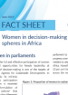 Fact Sheet -  Women in decision-making spheres in Africa