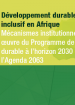 Développement durable et inclusif en Afrique Développement durable et inclusif en Afrique