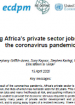 Saving Africa’s private sector jobs during the coronavirus pandemic
