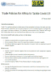 Trade Policies for Africa to Tackle Covid-19