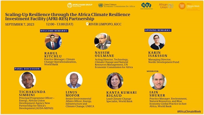 Scaling-Up Resilience through the Africa Climate Resilience Investment Facility (Afri-Res) Partnership