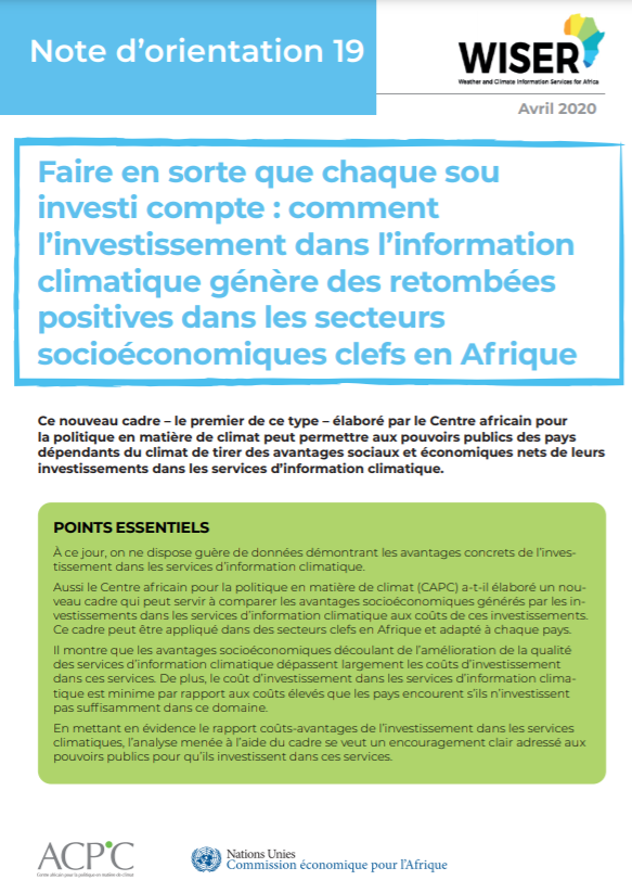 Note d’orientation 19 : Faire en sorte que chaque sou