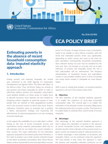 Estimating poverty in the absence of recent household consumption data: imputed elasticity approach