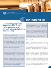 Accelerating Progress in Implementation of the 2030 Agenda in Africa