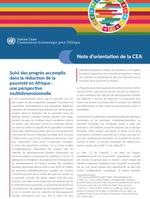 Suivi des progrès accomplis dans la réduction de la pauvreté en Afrique:une perspective multidimensionnelle