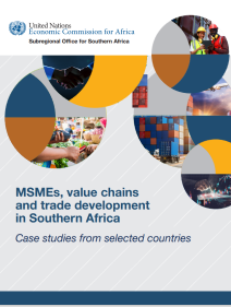 MSMEs, value chains and trade development in Southern Africa