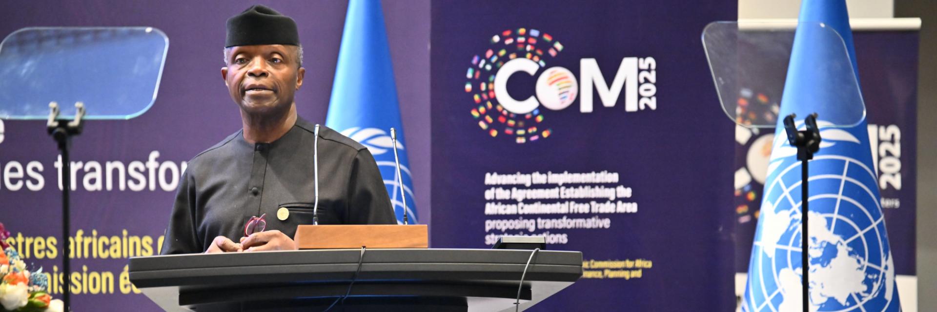 Adopter un développement axé sur le commerce – déclare l’ancien Vice-Président du Nigéria, M. Osinbajo