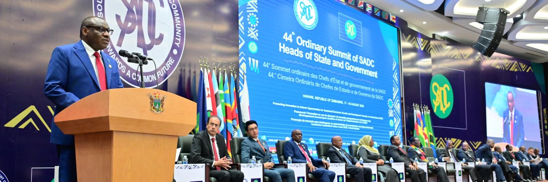 Claver Gatete calls on SADC to scale up its potential and lead Africa in home grown innovative solutions to sustain development