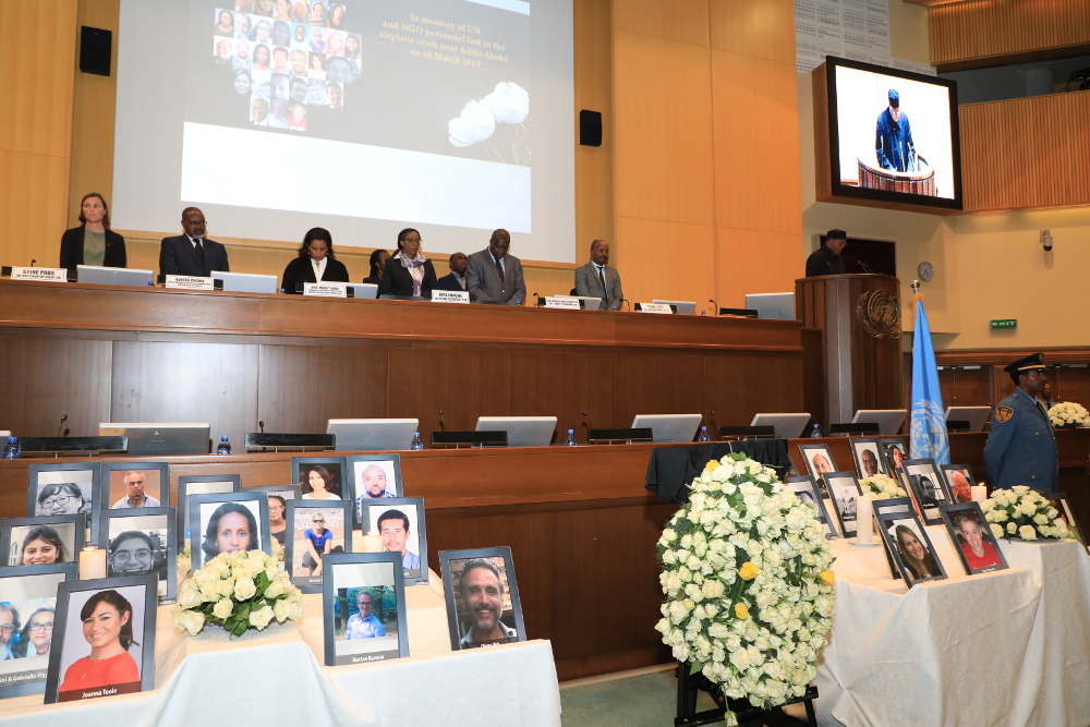 Memorial service held in honour of UN, NGO personnel who perished in Ethiopian Airlines crash