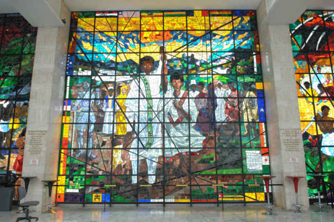 Africa Hall stained glass window