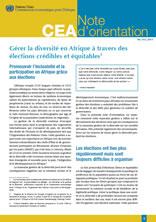 Gérer la diversité en Afrique à travers des élections crédibles et équitables