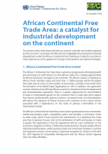 African Continental Free Trade Area: a catalyst for industrial development on the continent