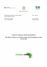 Troisième conférence annuelle sur le changement climatique et le développement en Afrique (CCDA-III) rapport de synthèse