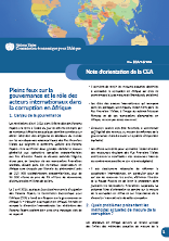 Pleins feux sur la gouvernance et le rôle des acteurs internationaux dans la corruption en Afrique