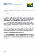 Giant trade agreement for development in Africa: the Continental Free Trade Area