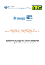 Recommandations de l’atelier d’experts multipartite sur une éventuelle étude d’impact sur les droits de l’homme de la zone continentale de libre-échange