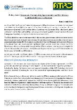 Policy brief: Economic Partnership Agreements and the African Continental Free Trade Area Policy brief: Economic Partnership Agreements and the African Continental Free Trade Area