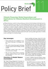 Policy Brief 11 : Climate Financing: Global Imperatives and Implications for Climate-Resilient Development in Africa