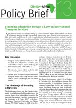 Policy Brief 13 : Financing Adaptation through a Levy on International Transport Services
