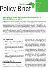 Policy Brief 7 : Agricultural Water Management in the Context of Climate Change in Africa