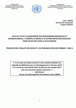 Suivi de l’état d’avancement des programmes régionaux et internationaux, y compris le NEPAD et d’autres initiatives spéciales mises en œuvre dans la sous-région