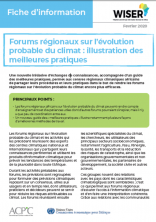 Forums régionaux sur l’évolution probable du climat : illustration des meilleures pratiques