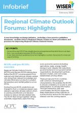 Regional Climate Outlook Forums: Highlights
